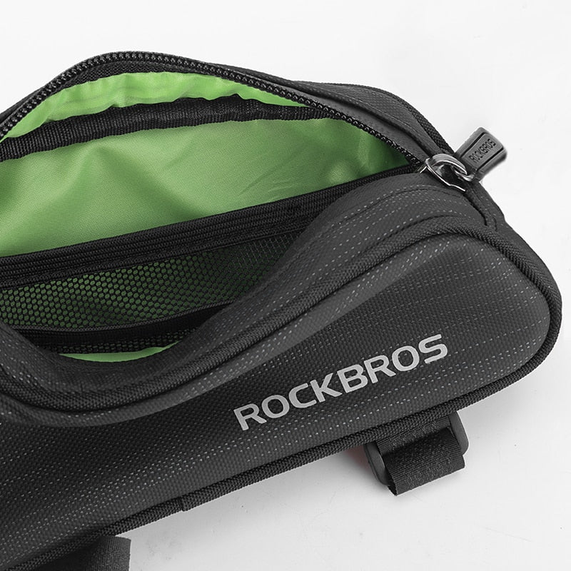 ROCKBROS Cycling Bike Bicycle Top Front Tube Bag Waterproof Frame Bag with Big Capacity 1.1L
