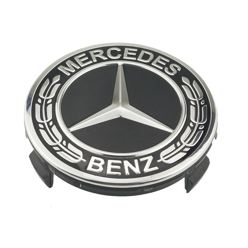 4Pcs 75mm Alloy Wheel Center Caps for Mercedes Benz OEM FITMENT - A B C E S M Class ML CLA GLA