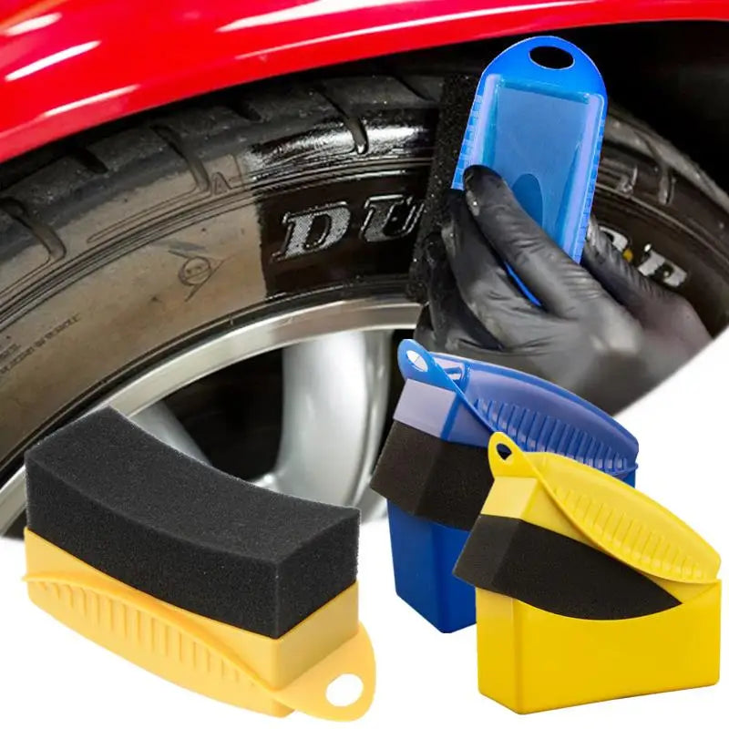 Car Tire Shine Sponge Brush With Cover- Tire dressing applicator with Case