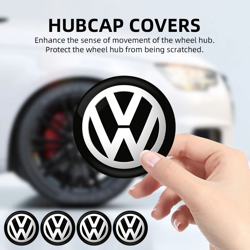 4pcs 56mm 64mm Car Wheel Centre Hub Cap Badge Emblem Decal Wheel Sticker For Volkswagen GOLF Polo Tiguan VW TOURAN CADDY PASSAT