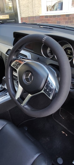 Universal Suede Leather Car Steering Wheel Cover - Anti-Slip, Durable 15inch/ 38cm Wheel Cover