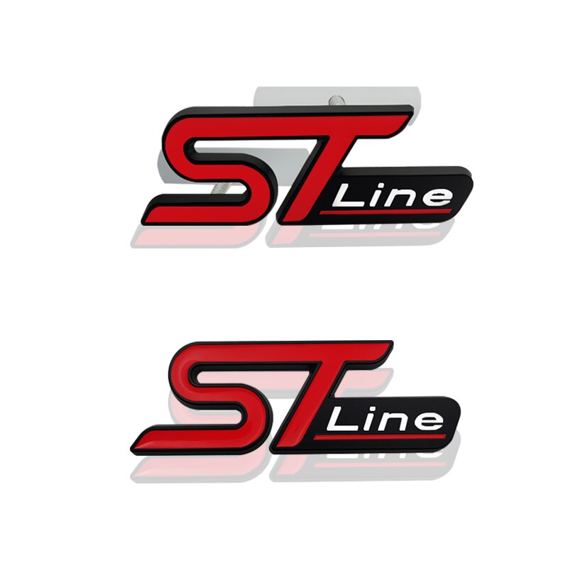3D ST LINE Grille Emblem // Rear Trunk Car Badge -