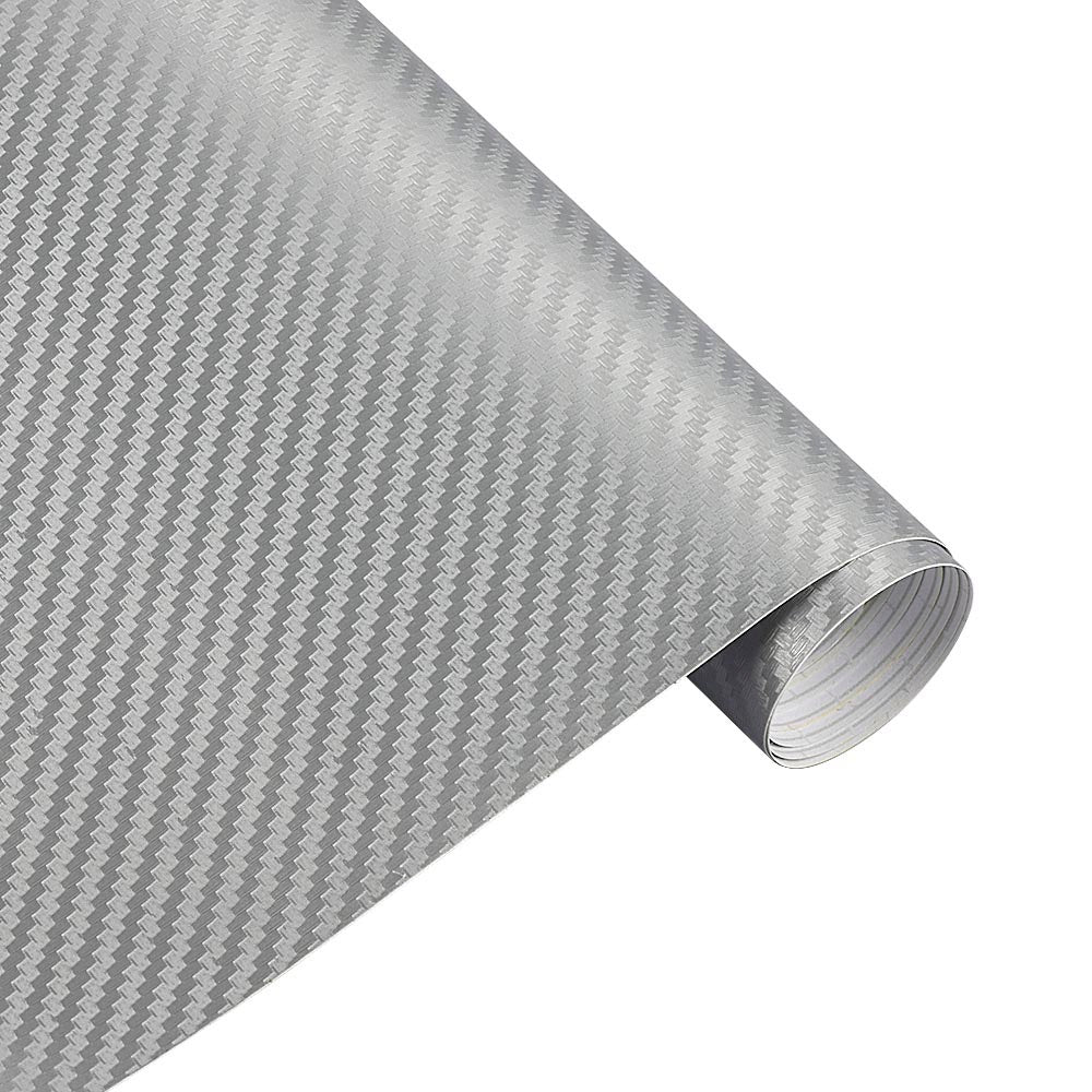 Carbon Fibre Vinyl Wrap Roll Self-Adhesive Vinyl Sticker Tape for Cars Auto and Motorcycle DIY, Interior/Exterior