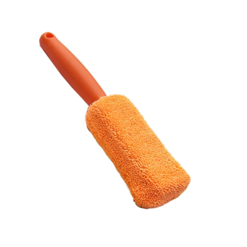 Microfiber Solid Colour Wheel Washing Brushes | Durable Cleaning Tool