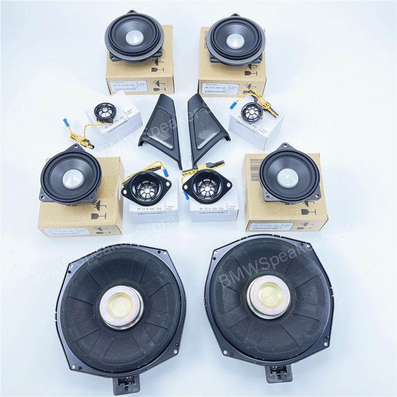HK BMW F10 F11 5 Series High Quality Speaker Kits - Covers, Power Amplifier, Bass, Tweeter, Midrange Subwoofer, Speaker Kit