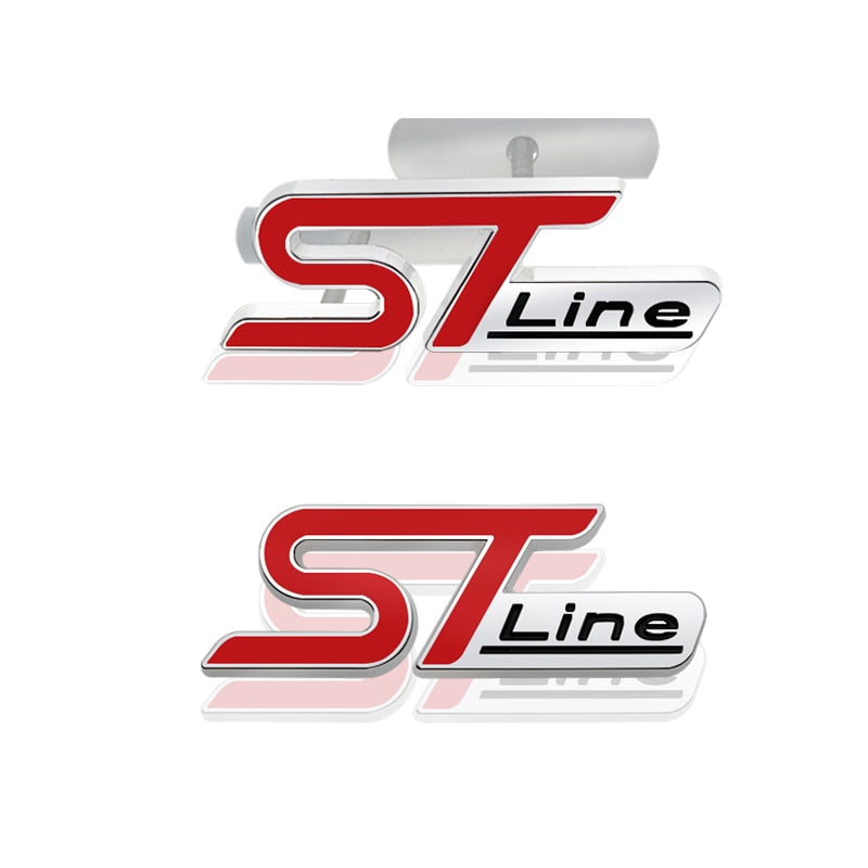3D ST LINE Grille Emblem // Rear Trunk Car Badge -