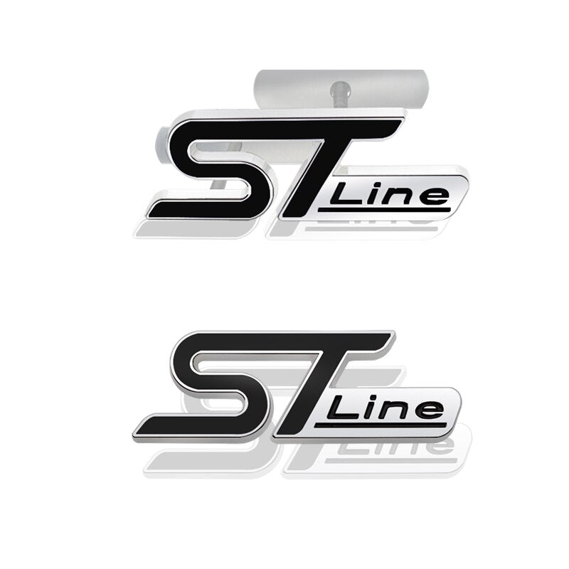 3D ST LINE Grille Emblem // Rear Trunk Car Badge -