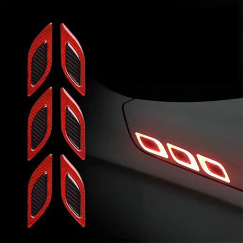 6 Piece Set of Reflective Car Stickers