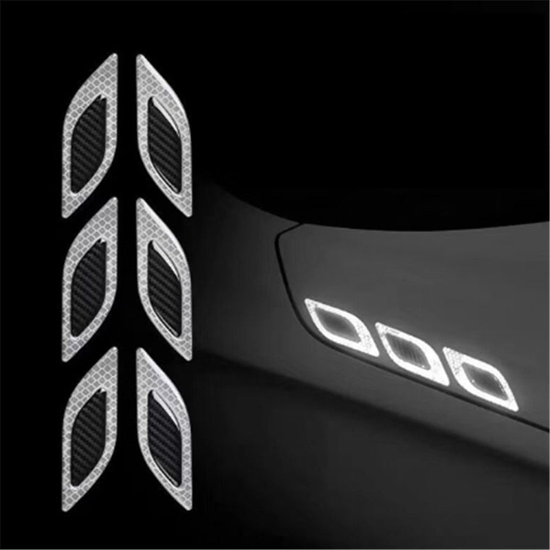 6 Piece Set of Reflective Car Stickers