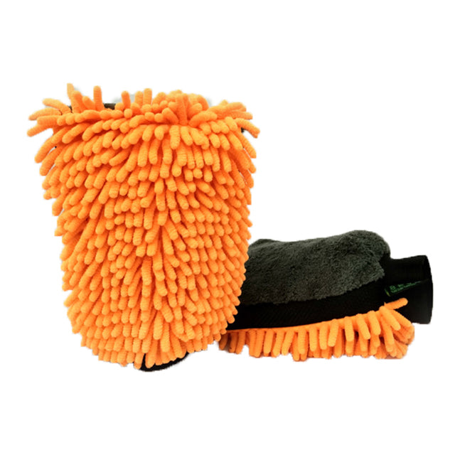 Car Wash Microfiber Chenille Gloves - Waterproof lining - Premium Chenille Microfiber Wash Mitt - Scratch Free